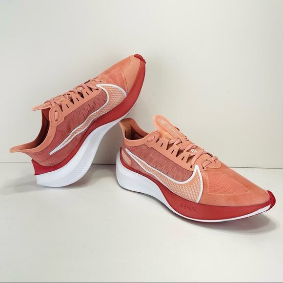 Nike Zoom Gravity Women Size 7.5 Running Shoes Orange & White Low Top Sneakers - Picture 11 of 16